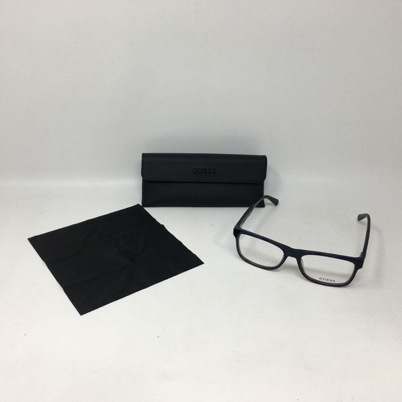 Guess GU 1943 Square Full Rim Designer Glasses, Men's Matte Blue 56-17-145 - Picture 5 of 14